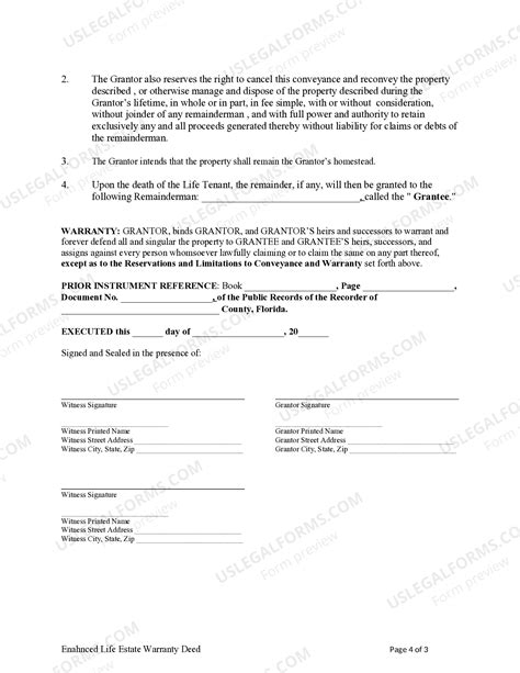 Hialeah Florida Enhanced Life Estate or Lady Bird Deed - Enhanced Life ...