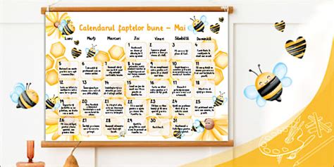 Calendarul faptelor bune Mai – Planșă Galeria de artă