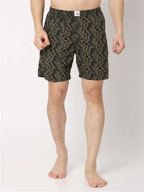 Buy Underjeans by Spykar Men Black Cotton Regular Fit Boxer Shorts