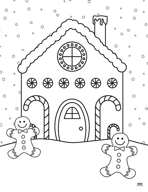 Gingerbread Man Family Coloring Page