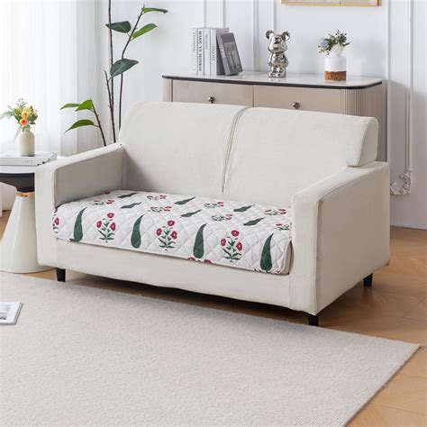 Printed Quilted Sofa Cover for 1/2/3/4 Seater Anti-Slip- Shalimar Gard ...