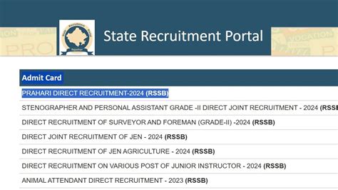 RSMSSB Jail Prahari Admit Card download : Rajasthan RSSB Jail Prahari ...