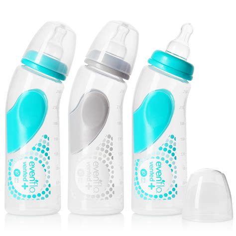 Evenflo Feeding Vented + Angled BPA-Free Plastic Baby Bottles - 9oz ...