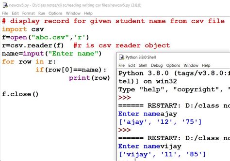Image result for CSV File Program in Python Class 12