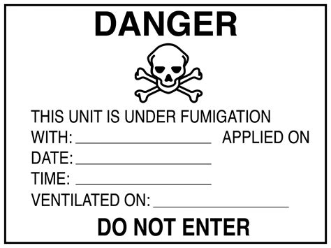 Image result for Fumigation Sign