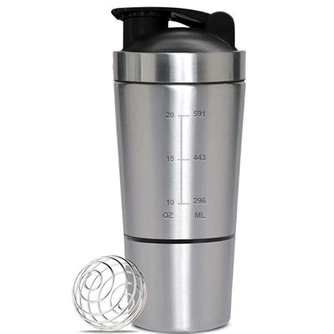 Buy Body Smith 600ml Compartment Steel Shaker Silver Online