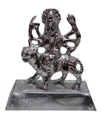 Buy Hindu Goddess Sculpture - Maa Durga Sitting On Tiger - Handmade ...