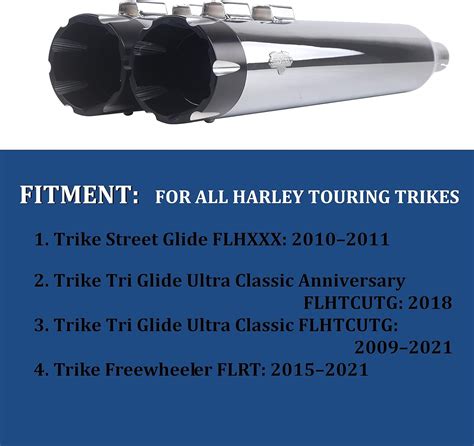 Buy Slip on Mufflers for Harley All Trike Models, 4.0 Inch Tri-Glide ...