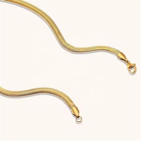 UNBROKEN Men'sGolden Snake Chain