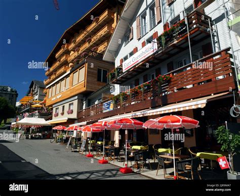A street in Murren, Bernese Oberland, Switzerland Stock Photo - Alamy