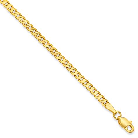 14K Gold 2.2mm Curb Link Chain Necklace, 18 Inches