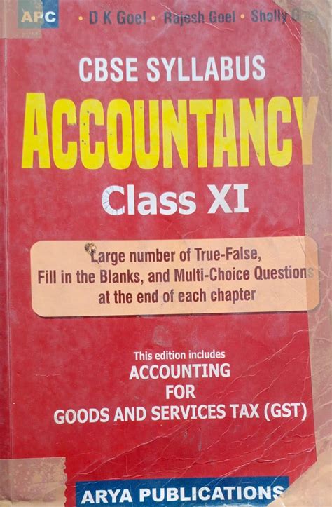 CBSE Accountancy Class 11 By DK Goel (Second Hand & Used Book) (S ...