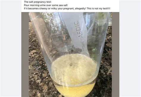 No scientific basis for the claim that urine’s reaction to salt can confirm pregnancy - Science ...