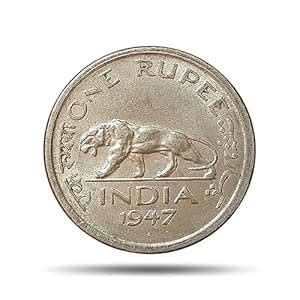 COINIACS One Rupee 1947 George VI King Emperor Nickel, British India ...