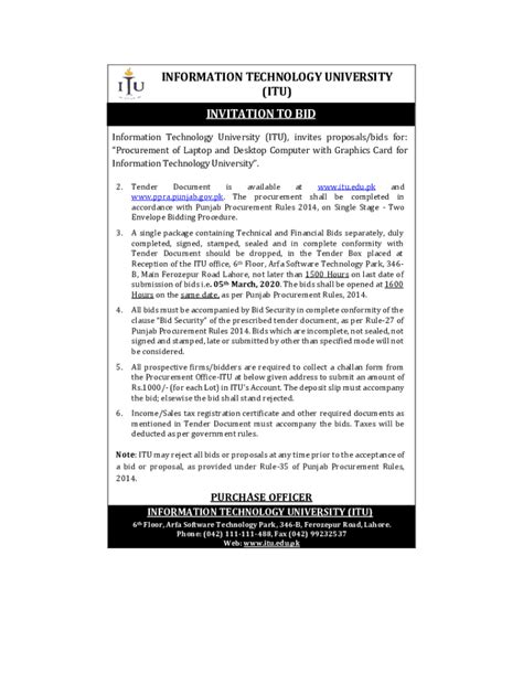 Fillable Online Procurement of Laptop and Desktop Computer with ...