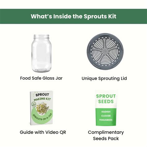 Sprout Maker Sprouting Kit with Glass Jar and Guide – Gutbasket