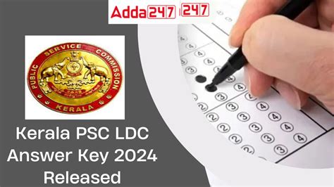 Kerala PSC Khadi Board LDC Mains Answer Key 2024 Out, Download PDF
