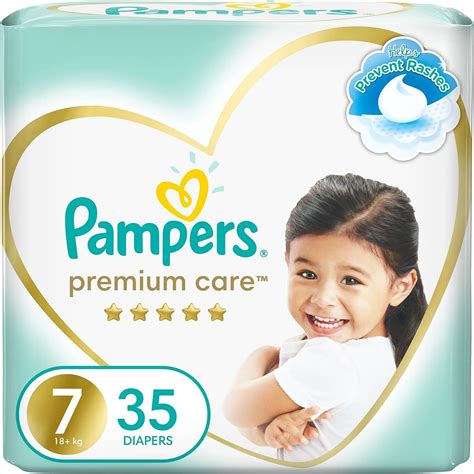 Buy Pampers Premium Care Diapers, Size 7, 18+kg, 35 Diapers Online in ...