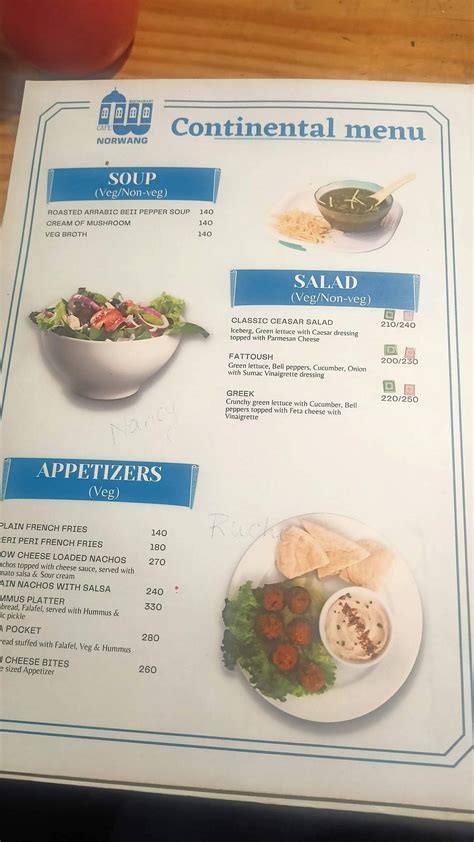 Menu at Norwang Cafe & Restaurant, New Delhi