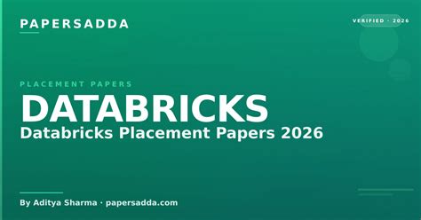 Databricks Placement Papers 2026 | PA