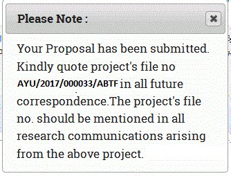 PI Guidelines - Proposal Submission For AYU