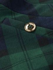 Girls Plaid Ponte Knit Jeggings - Holiday Express - GREEN | Gymboree