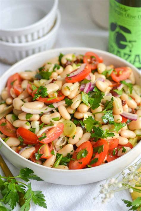 Tuscan Cannellini Bean Salad (vegan + no-cook!)- Earthly Provisions