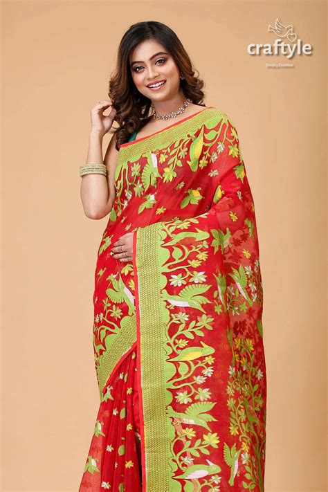 Jamdani Sarees Handloom Jamdani Sari Collection – Craftyle
