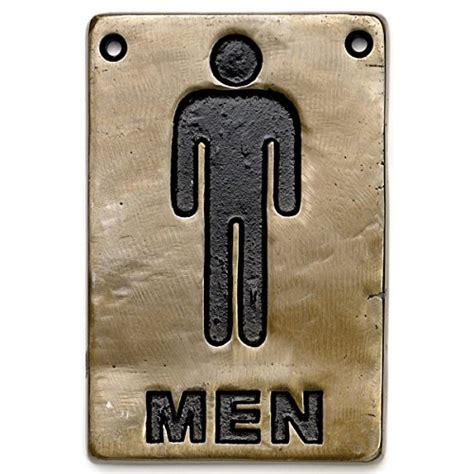 Buy Bronze Toilet Sign Men | Mens Toilet Sign, Male Toilet Sign ...