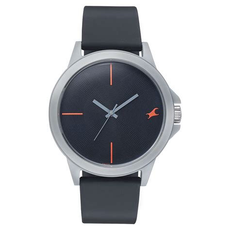 Buy Online Fastrack Tees Quartz Analog Black Dial Silicone Strap Unisex ...
