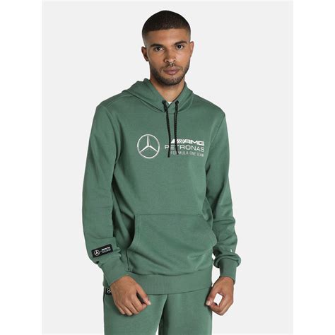 Buy Puma Mercedes AMG Petronas Motorsports F1 Logo Men Green Hoodie Online