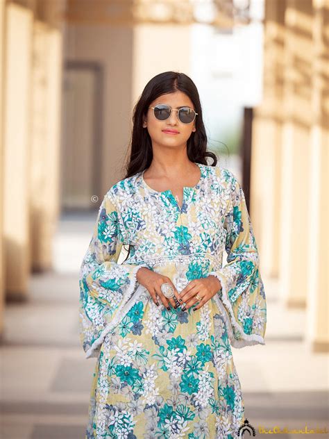 Floral Mulmul Chikankari Kurta Garara Set