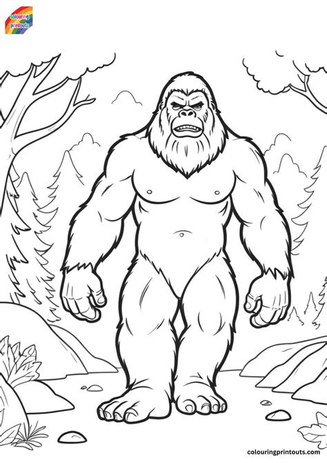 Bigfoot Coloring Page