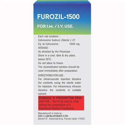 Furozil 1500 MG Powder For Injection (1): Uses, Side Effects, Price ...