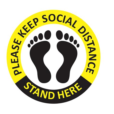 Buy SVM CRAFT Pack of 6 pc, Social Distancing Floor Decals | 6 Feet ...