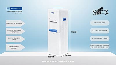 Blue Star BWD3FMCGA Water Dispenser | Storage Cabinet