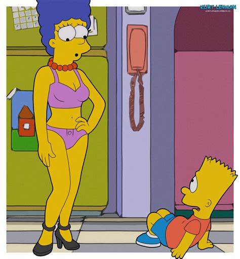 Marge Simpson and Bart Simpson (The Simpsons) by kurtlenman on DeviantArt