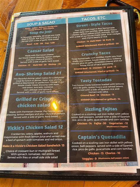 Menu at Causeway Bar & Grill, Port Isabel