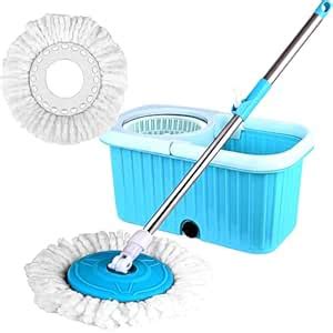 Mofna Quick Spin Mop and Bucket Set, 360° Floor Cleaner with 2 ...