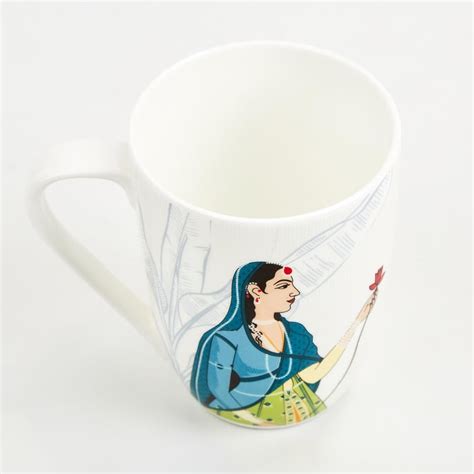 Buy Raisa Bone China Printed Coffee Mug - 350ml from Home Centre at ...