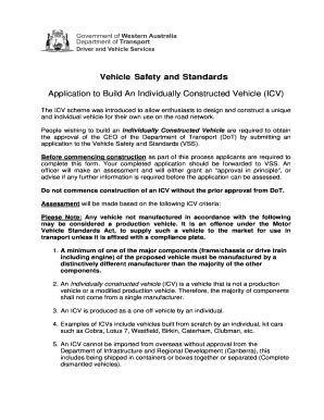 Fillable Online transport wa gov Application to Build An Individually ...