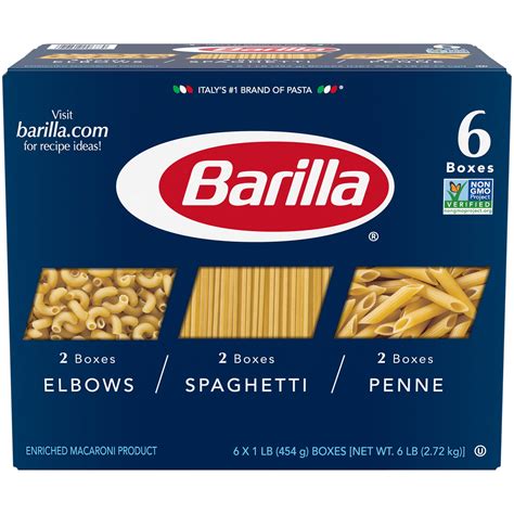 Barilla® Classic Blue Box Pasta Elbows, Penne, and Spaghetti 6x16 oz ...