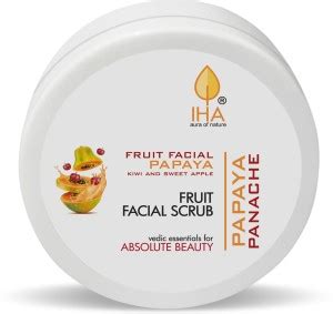 IHA Papaya Panache Facial Scrub - Herbal Fruit Face Scrub, Tan Removal ...