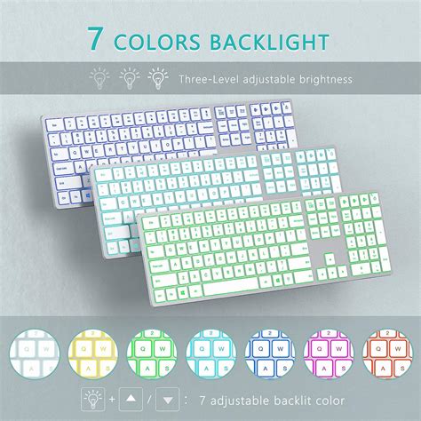 Buy seenda Backlit Wireless Keyboard, Light Up Rechargeable Bluetooth ...