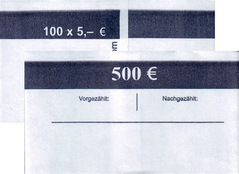 EURO Geldscheine SPARANGEBOT | 20 x Banderole 100 x 5 Euro (= 500 ...