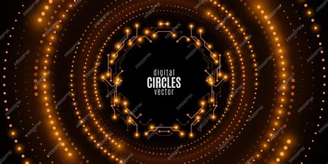 Digital circles of glowing dots for your banner design big data ...