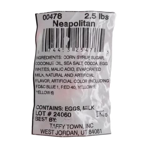 Taffy Town - Neapolitan Salt Water Taffy (1.13kg Bag)