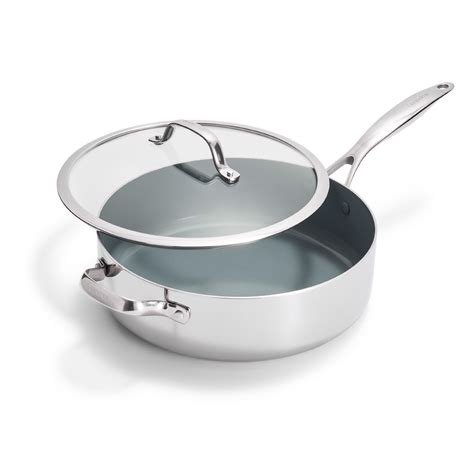 Valencia Pro Stainless Steel 5-Quart Sauté Pan with Lid | GreenPan