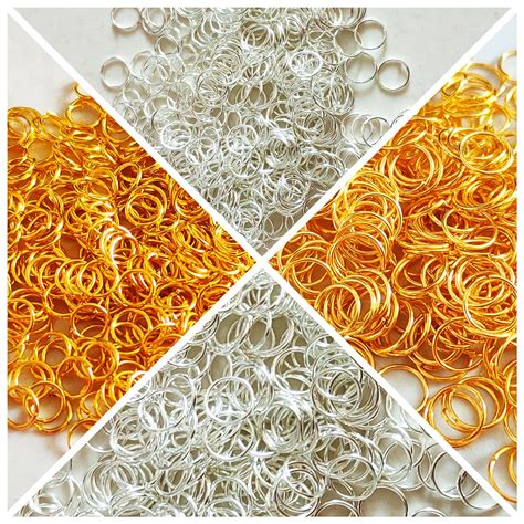 Teraiya's Golden and Silver Small and Large Jump Ring Combo kit (500 ...