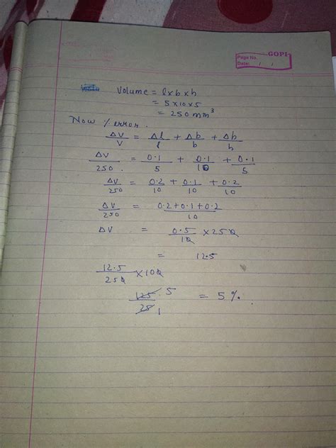 The dimensions of a rectangular block measured with callipers having ...